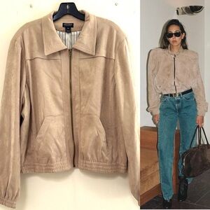 NWT Jacket light weight like suede • Size XL • Color is a sand/tan •